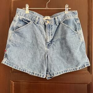 90s/Y2K Vintage | TOMMY HILFIGER | Carpenter style Jean Shorts | Size 10
